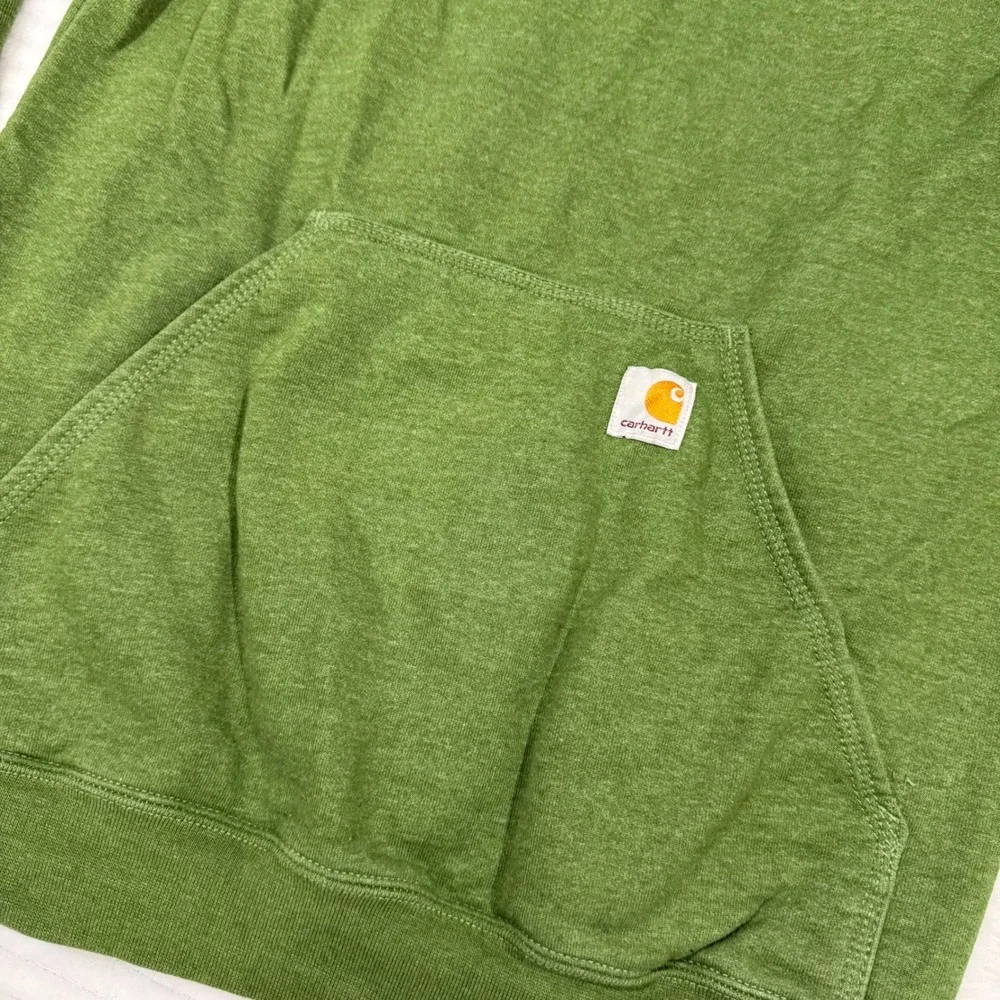 Carhartt Loose Fit Green Graphic Sleeve Hoodie Sweatshirt TS0288-M Small - Picture 3 of 8